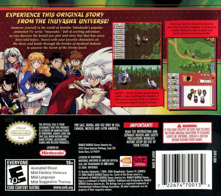 Inuyasha Secret of the Divine Jewel (Complete) (used)
