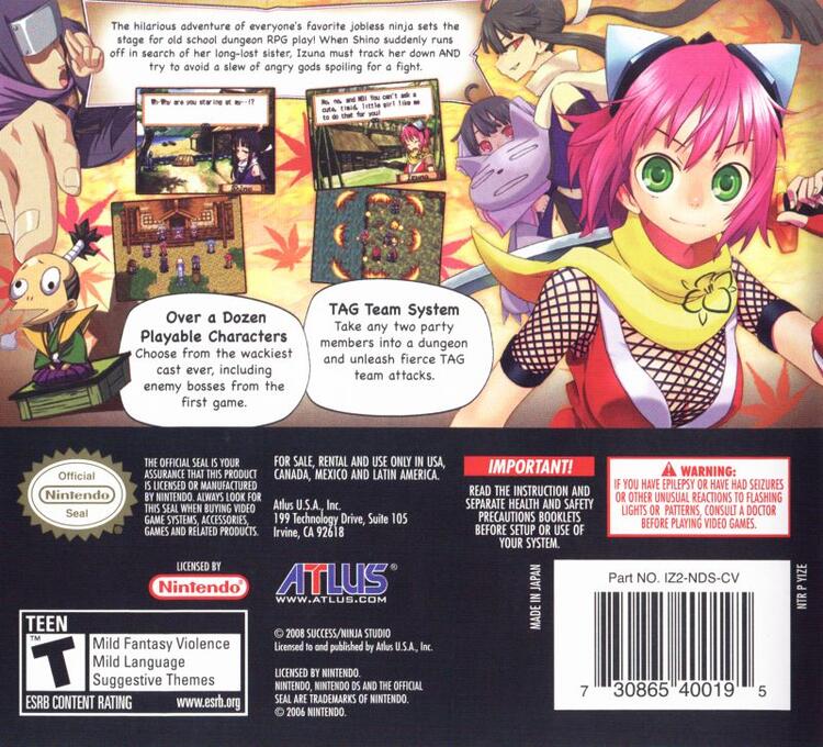 Izuna 2 The Unemployed Ninja Returns (Complete) (used)