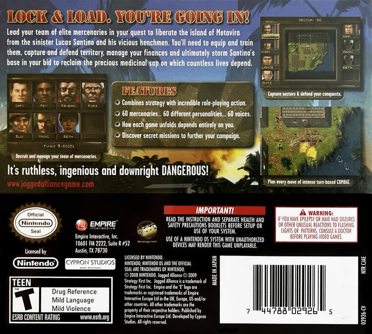 Jagged Alliance DS (Complete) (used)