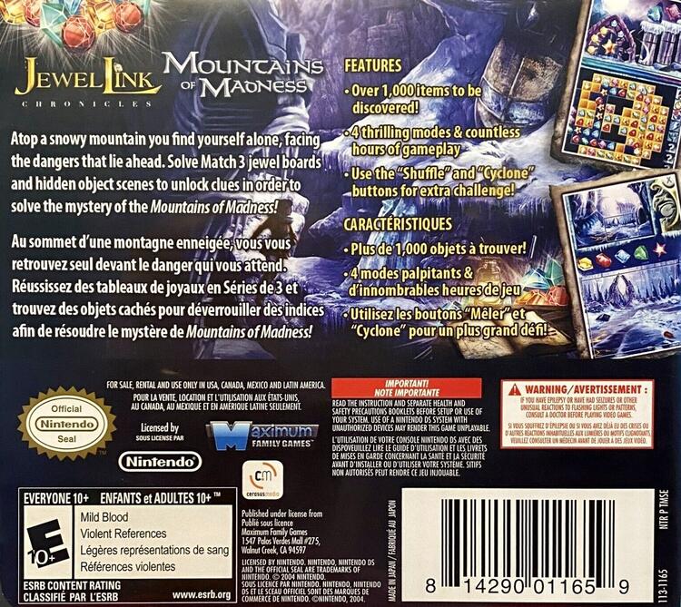 Jewel Link Mountains Of Madness (Complete) (used)