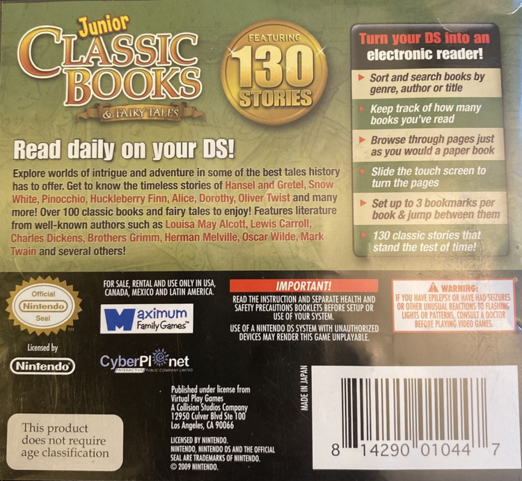 Junior Classic Books & Fairytales (Complete) (used)