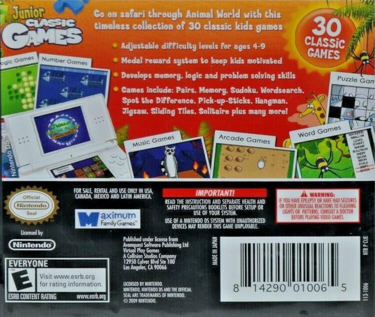 Junior Classic Games (Complete) (used)