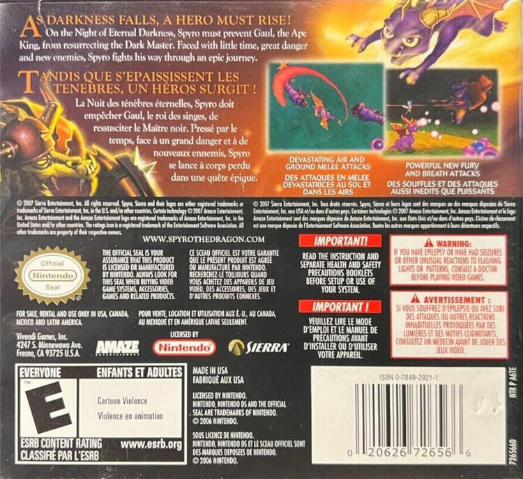 Legend of Spyro The Eternal Night (Complete) (used)