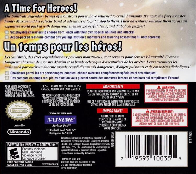 Lufia: Curse of the Sinistrals (Complete) (used)