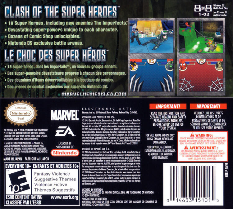 Marvel Nemesis Rise of the Imperfects (Complete) (used)
