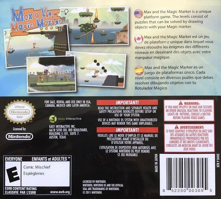 Max & the Magic Marker (Complete) (used)