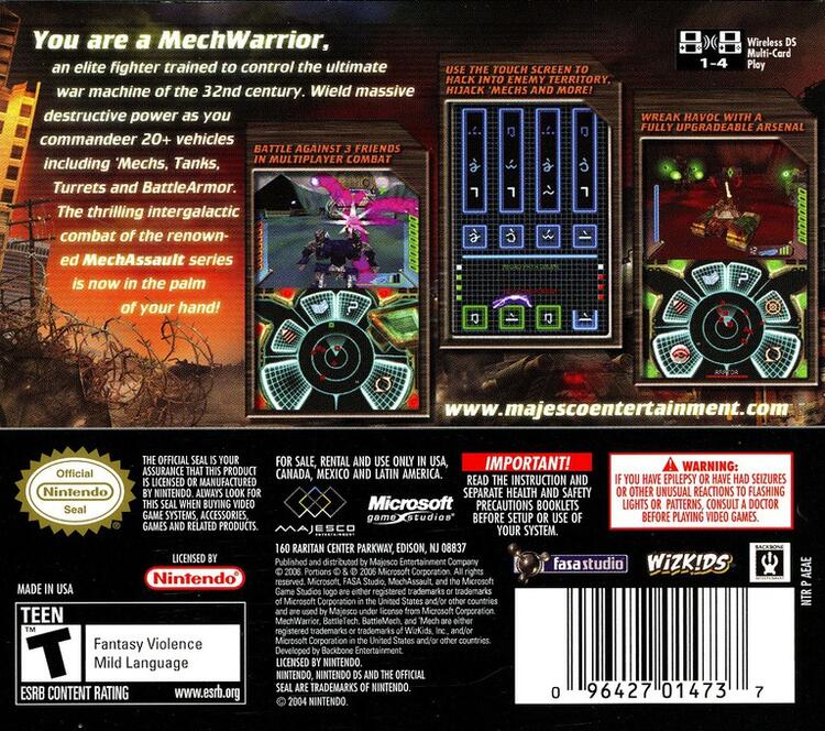 MechAssault Phantom War (Complete) (used)