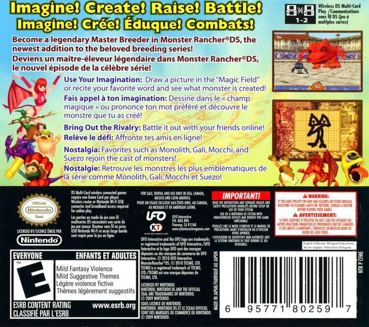 Monster Rancher DS (Complete) (used)