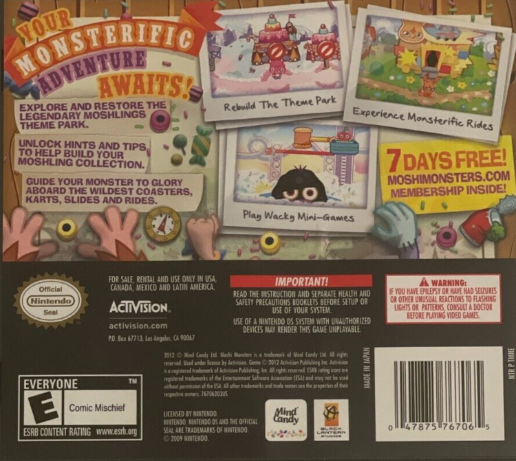 Moshi Monsters: Moshlings Theme Park (Complete) (used)
