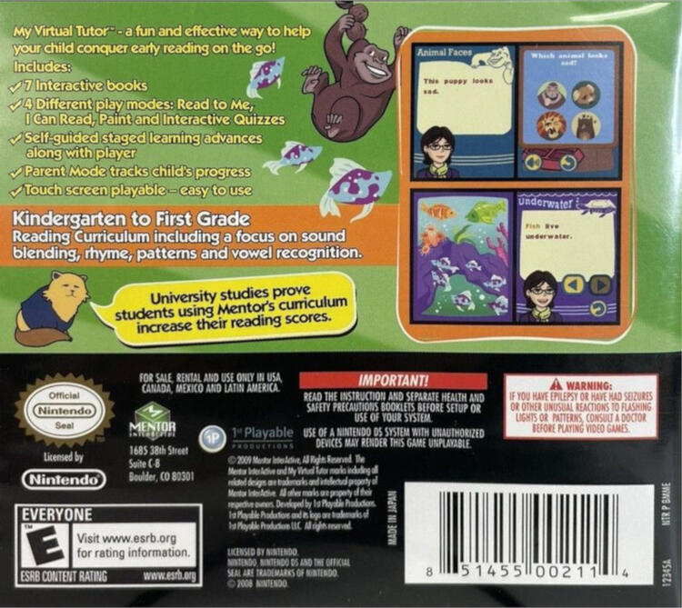My Virtual Tutor Reading Adventure: Kindergarten to First (Complete) (used)