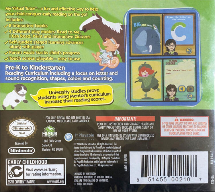 My Virtual Tutor Reading Adventure: Pre-K to Kindergarten (Complete) (used)