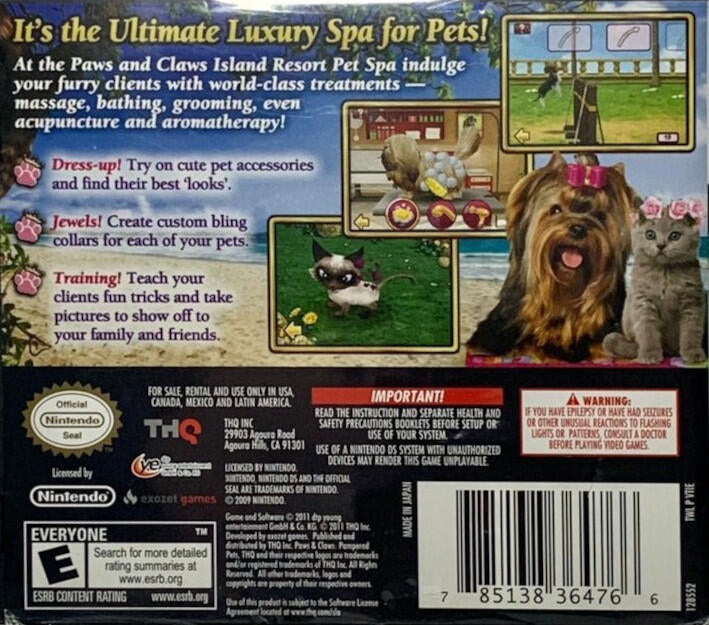 Paws & Claws Pampered Pets 2 (Complete) (used)