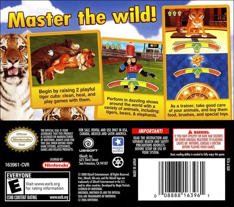 Petz Wild Animals Tigerz (Complete) (used)