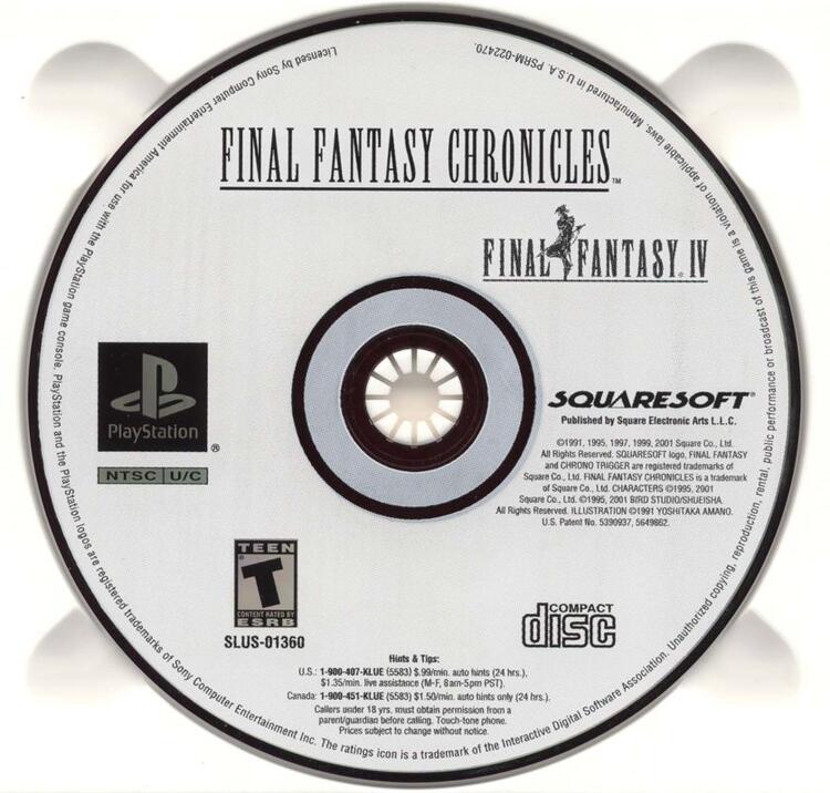 Final Fantasy Chronicles (Loose, FFIV Only) (used)