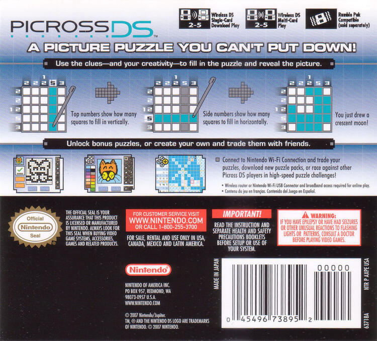 Picross DS (Complete) (used)