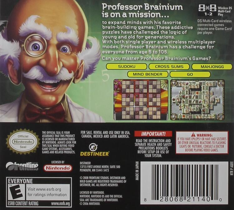 Professor Brainium's Games (Complete) (used)