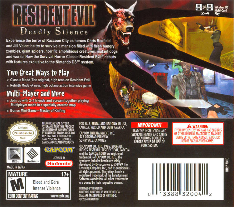 Resident Evil Deadly Silence (Complete) (used)