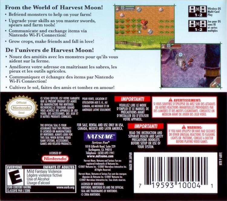 Rune Factory: A Fantasy Harvest Moon (Complete) (used)