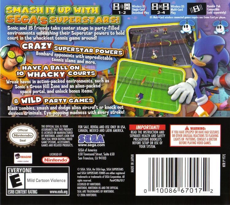 Sega Superstars Tennis (Complete) (used)