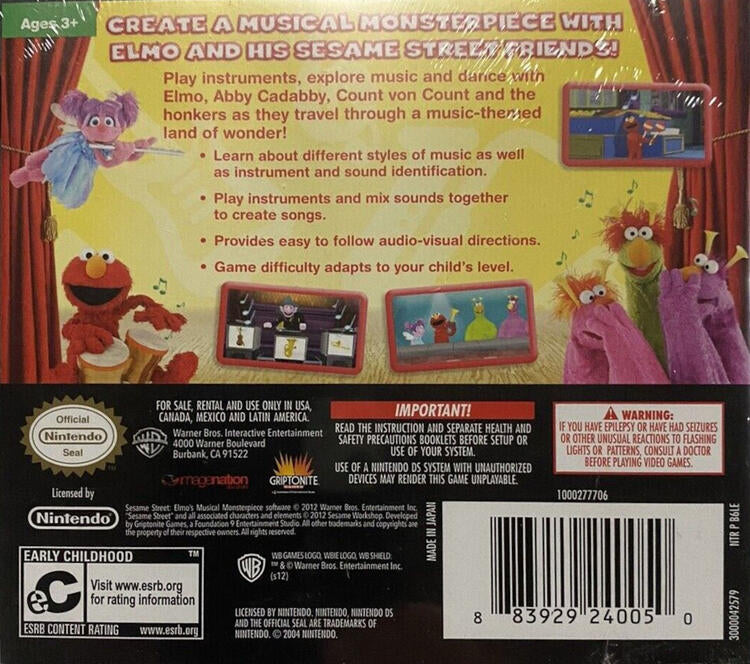 Sesame Street: Elmo's Musical Monsterpiece (Complete) (used)