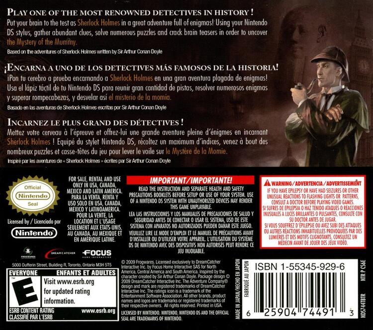 Sherlock Holmes: The Mystery of the Mummy (Complete) (used)