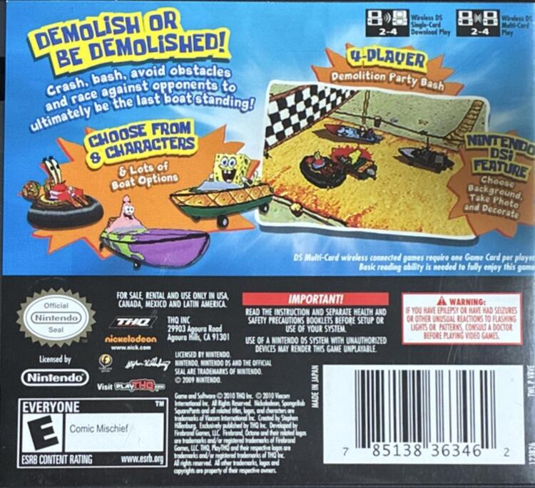 SpongeBob's Boating Bash (Complete) (used)