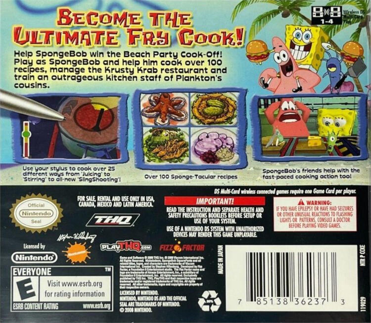 SpongeBob vs. The Big One: Beach Party Cook-Off (Complete) (used)