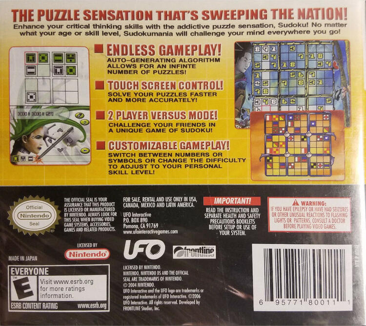 Sudoku Mania (Complete) (used)