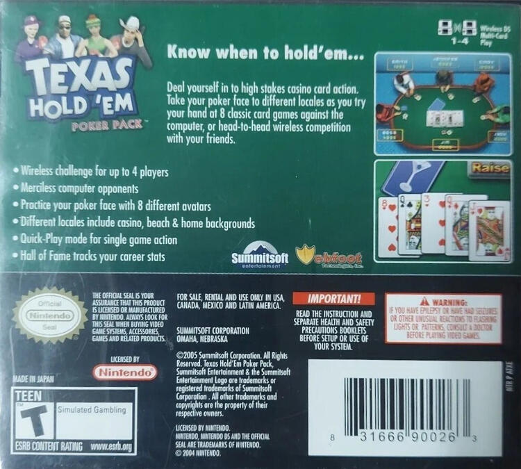 Texas Hold 'Em Poker Pack (Complete) (used)