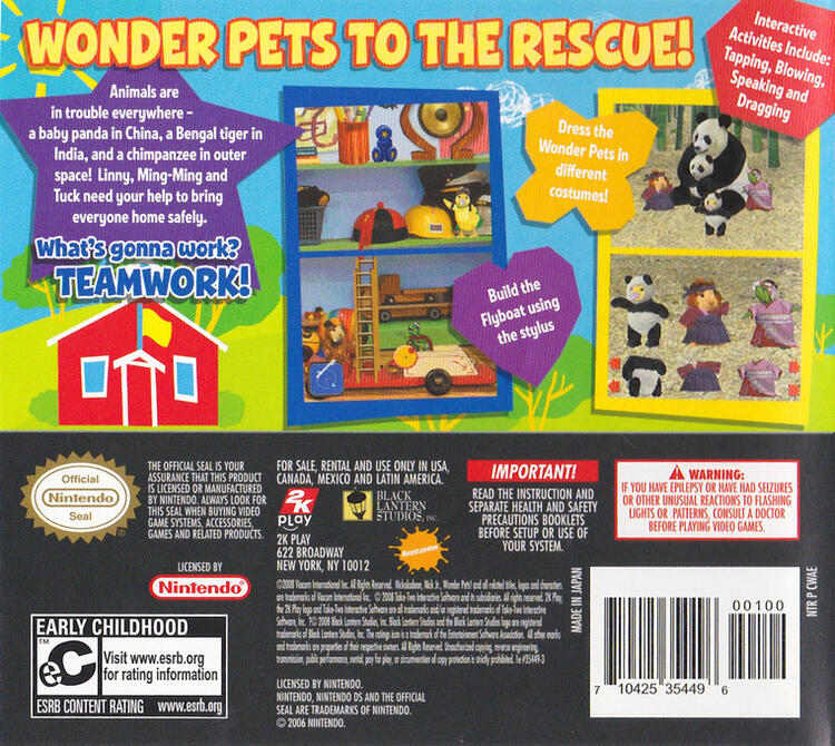 Wonder Pets, The: Save the Animals (Complete) (used)