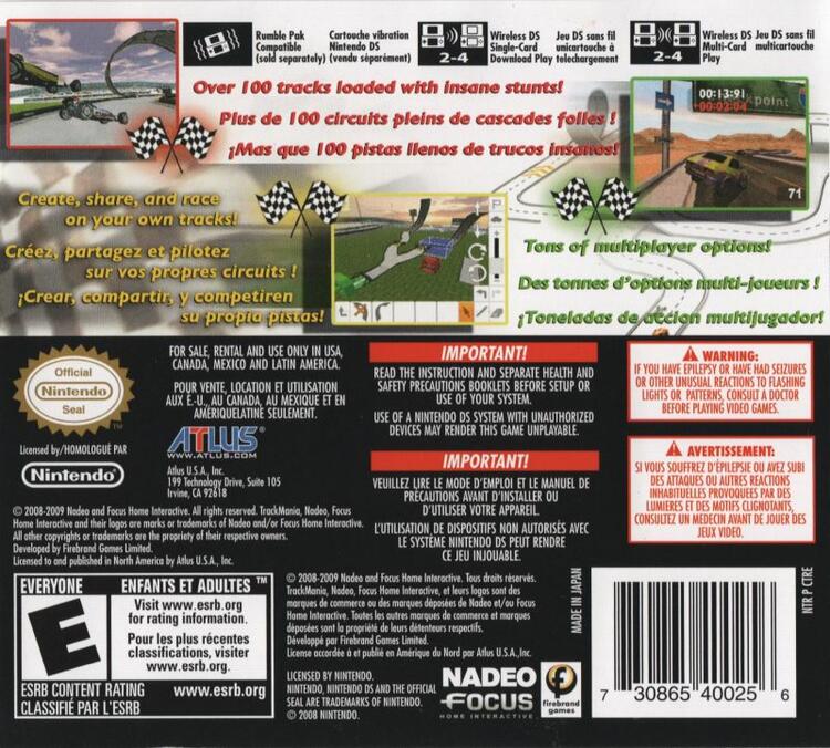 TrackMania DS (Complete) (used)