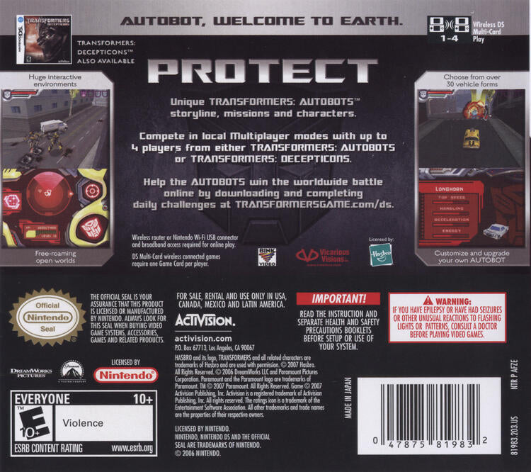 Transformers Autobots (Complete) (used)