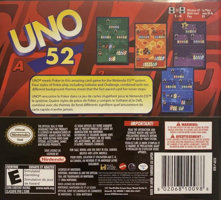 Uno 52 (Complete) (used)