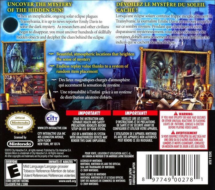 Vampire Moon: The Mystery of the Hidden Sun (Complete) (used)