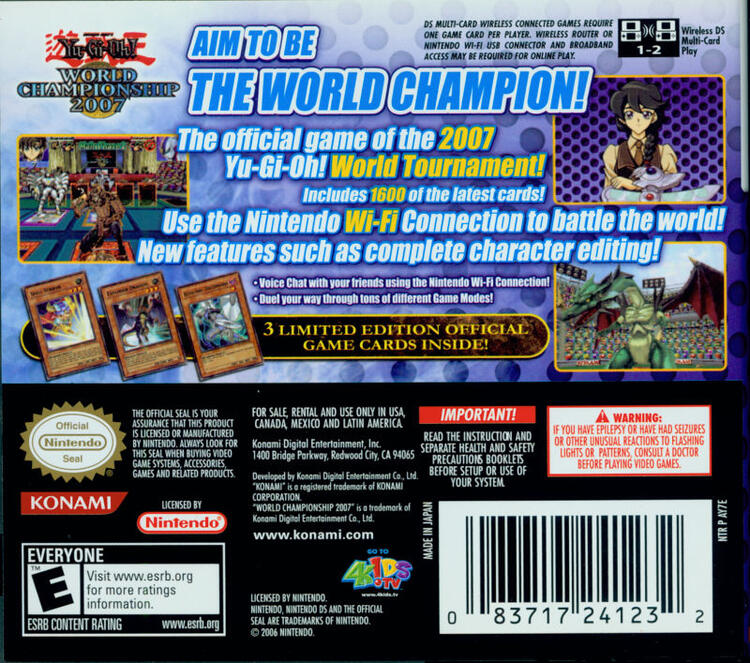Yu-Gi-Oh World Championship 2007 (Complete w/Cards) (used)