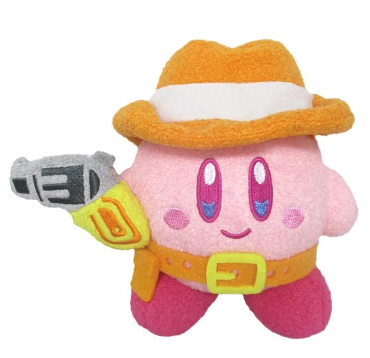 Kirby Muteki! Suteki! Gun Man 6" Plush (new)