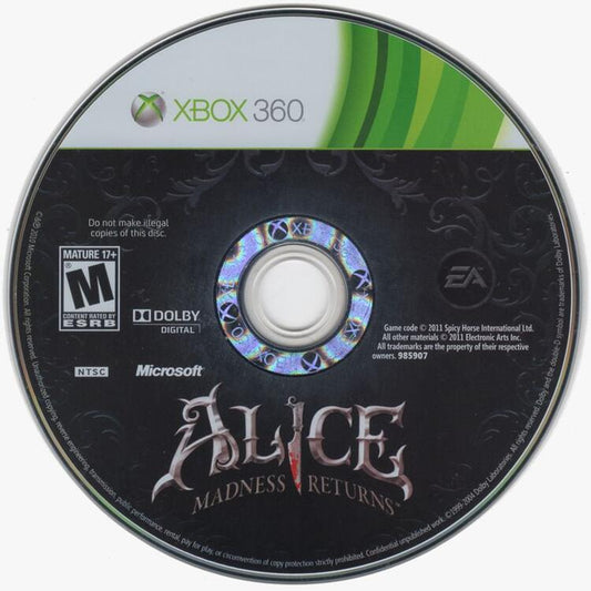 Alice: Madness Returns *BCXB1* (Loose) (used)