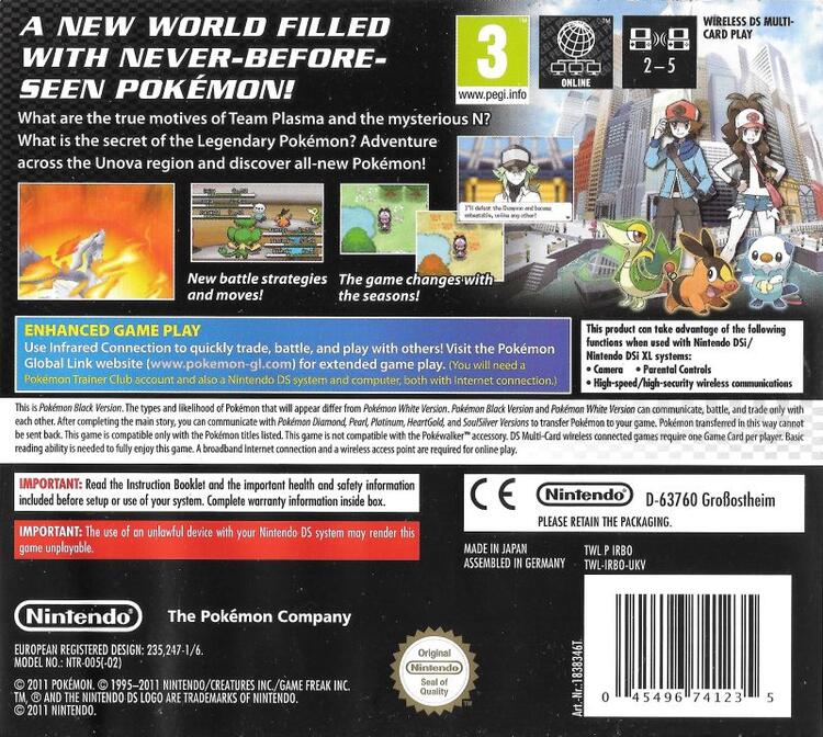 Pokemon Black [PAL] [Region Free] (Complete) (used)