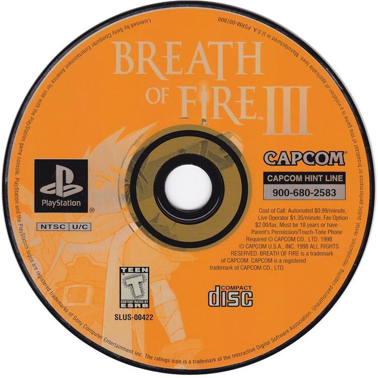 Breath of Fire 3 (Loose) (used)