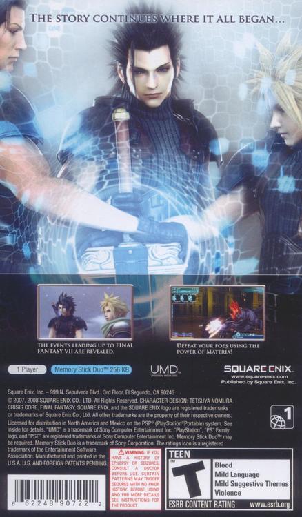 Crisis Core: Final Fantasy VII (Complete) (used)