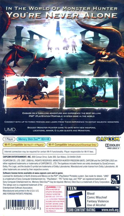 Monster Hunter Freedom Unite (Complete) (used)