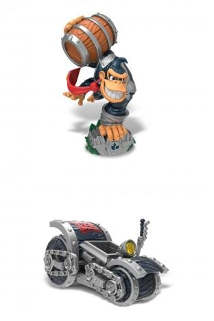 Pack Skylanders SuperChargers – Donkey Kong & Barrel Blaster – Figurine Neuve Sous Blister
